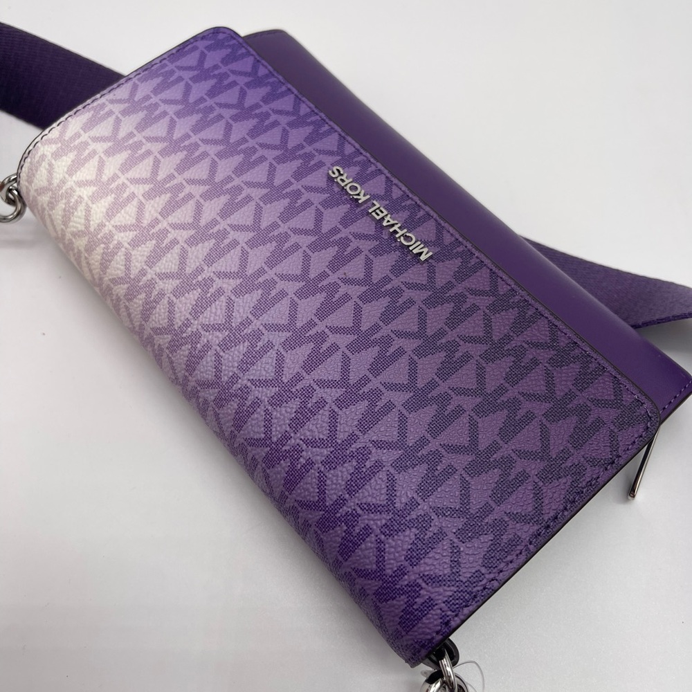 Michael Kors Purple Gradient Signature Crossbody Bag - Picture 6 of 16